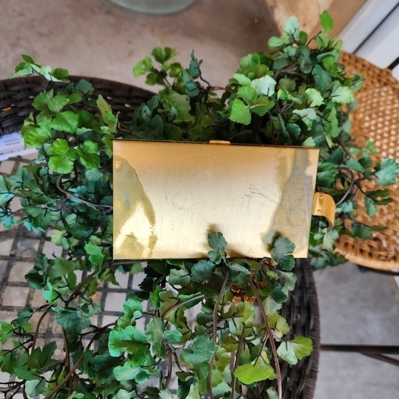 1950s Vintage CONFETTI Lucite COMPACT Carry Triple Vanity Case Clutch - Picture 16 of 16